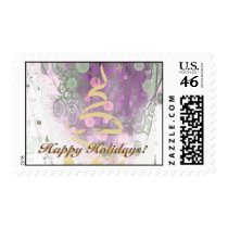 luminaart, byluminaart, christmas, new year, christmas postage, custom postage, modern, funky, chic, postage, new year's day, Stamp with custom graphic design