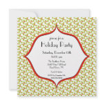 Elegant Holly Holiday Christmas Party Invitation