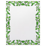 Elegant Holly Leaves Letterhead
