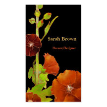 Elegant Hollyhocks Business Cards