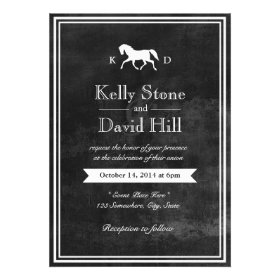 Elegant Horse Wedding Invitations