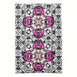 Elegant Hot Pink and Black Damask kitchen towels