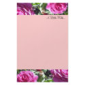 Elegant Hot Pink Roses stationery