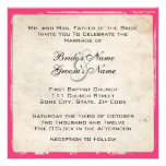 Elegant Hot Pink Wedding Invitation