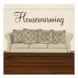 Elegant Housewarming Party Neutral Lounge Custom Invitation