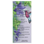 elegant hummingbird  purple flowers wedding rack cards