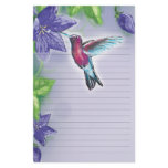 elegant hummingbird  purple flowers wedding customized stationery