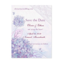 Elegant Hydrangea Wedding Save the Date Postcards