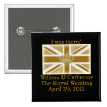 Elegant I WAS THERE Royal Wedding T shirt Pinback Buttons
