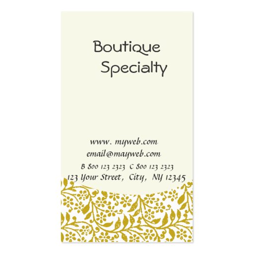 Elegant  Indie Style Design Business Card Template (back side)