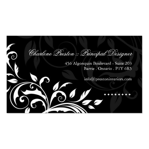 Elegant Interior Designer Business Card (back side)
