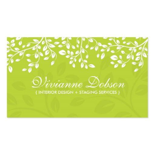Elegant Interior Designer Business Cards (front side)