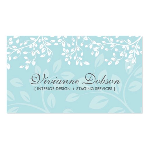 Elegant Interior Designer Business Cards (front side)
