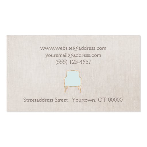 Elegant Interiors Business Card (back side)