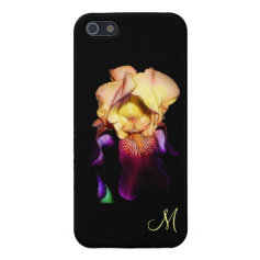 Elegant Iris Sunset Monogram iPhone 5 Cover