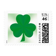Elegant Irish Shamrock Postage Stamp stamp