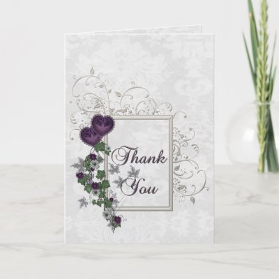 Elegant Ivy Wedding Suite Thank You Greeting Card