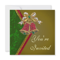 Elegant Jeweled Bells Party Invitation