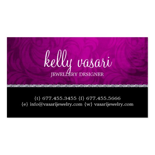 Elegant Jewelry Business Card Template (back side)