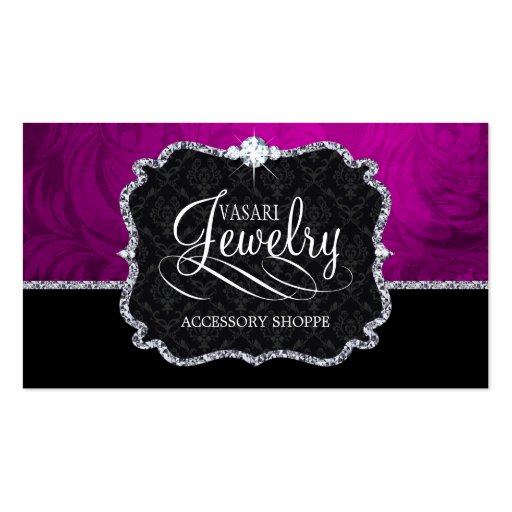 Elegant Jewelry Business Card Template (front side)