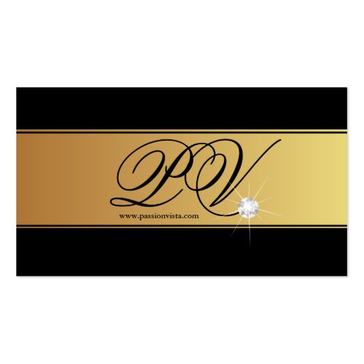 Elegant Jewelry Diamonds Gold Black Damask Business Card Template (back side)