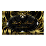 Elegant Jewelry Fashion Fleur de lis Black Gold Business Card Template