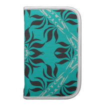 Elegant Kaleidoscope Design, Aqua, Black, Grey Planners