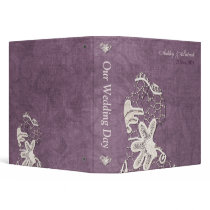 Elegant Lace Texture Lovers Wedding Photo Album 3 Ring Binders