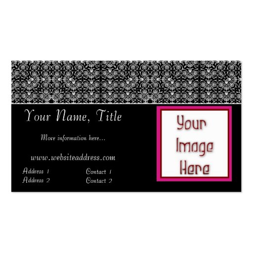 Elegant Lace Topper Add Your Photo Business Cards