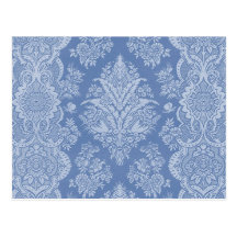 Elegant Lacy Blue Postcard