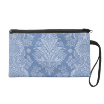 Elegant Lacy Blue Wristlet Clutches