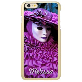 Elegant Lady With Venetian Carnival Costume Incipio Feather® Shine iPhone 6 Plus Case