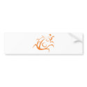 Elegant Ladybug Tattoo Style bumper stickers