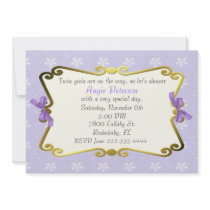 Elegant Lavender baby shower invitation