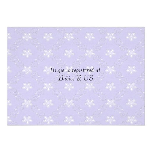 Elegant Lavender baby shower invitation