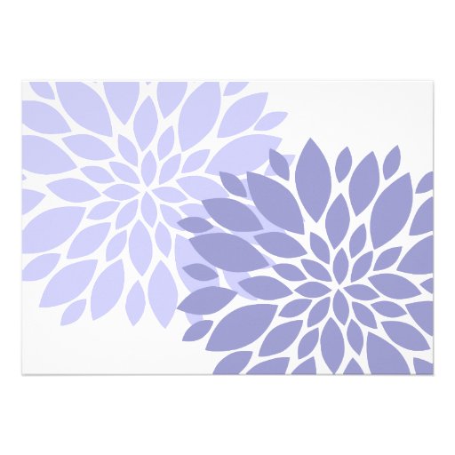 Elegant Lavender Floral Burst Engagement Party Invitation