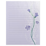 elegant lavender floral wedding lined paper letterhead