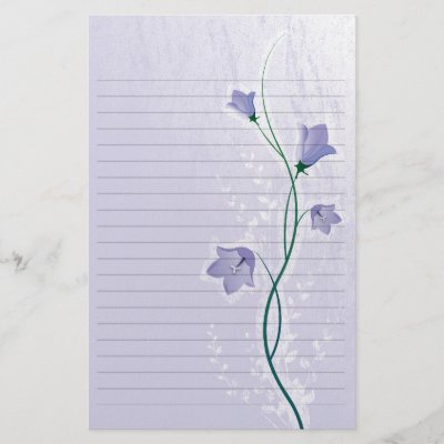 elegant lavender floral wedding lined paper personalized stationery