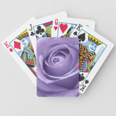 Elegant Lavender Rose Collection Poker Deck
