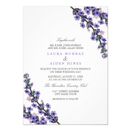 Wedding Invitations Lavender lavender wedding invitation zazzle Wedding Invitations Lavender lavender wedding invitation zazzle