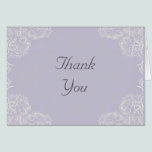 Elegant Lavender with White Swirls Wedding cards