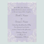 Elegant Lavender with White Swirls Wedding invitations