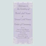 Elegant Lavender with White Swirls Wedding rack cards
