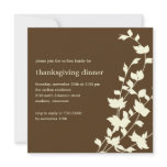 Elegant Leaves Thanksgiving/Fall Party Invitations