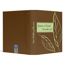 Elegant Leaves Wedding Planner binders