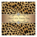 Elegant Leopard Birthday Party Invitations