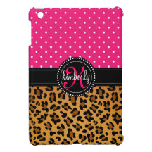 Elegant Leopard Print Pink Dots Girly Chic Custom Case For The iPad Mini