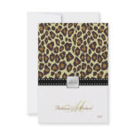 Elegant Leopard RSVP Card Announcement