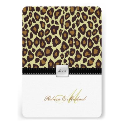 Elegant Leopard Wedding Invitation