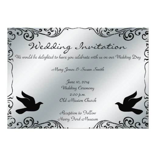 Elegant Lesbian Gay Wedding Invitation